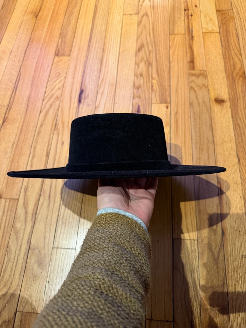 Traditional Spanish bullfighter Bolero Gaucho Cordobés Wide Brim Black Felt Hat